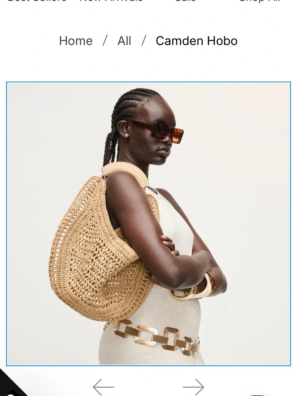 NWT ANTHROPOLOGIE URBAN EXPRESSIONS STRAW CAMDEN HOBO $98